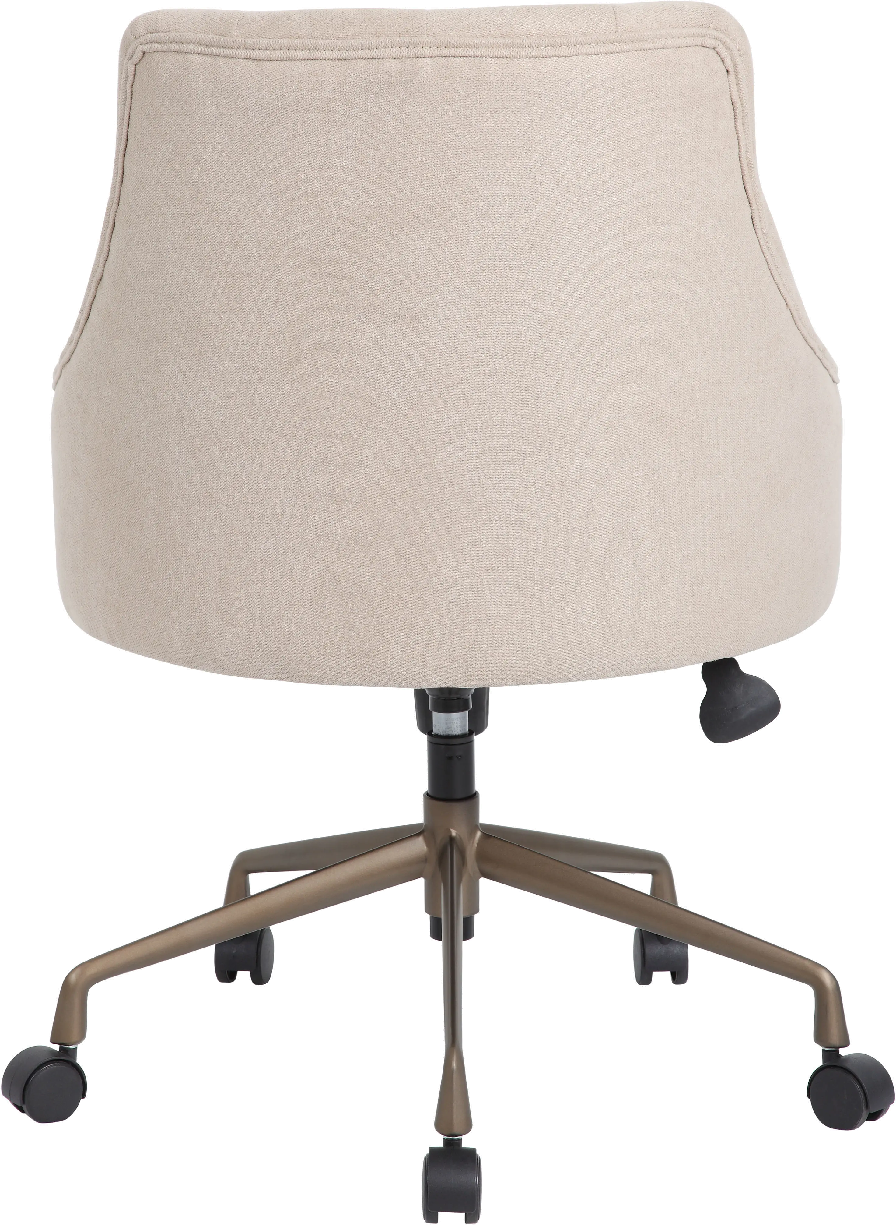 Tufted Beige Office Chair-3