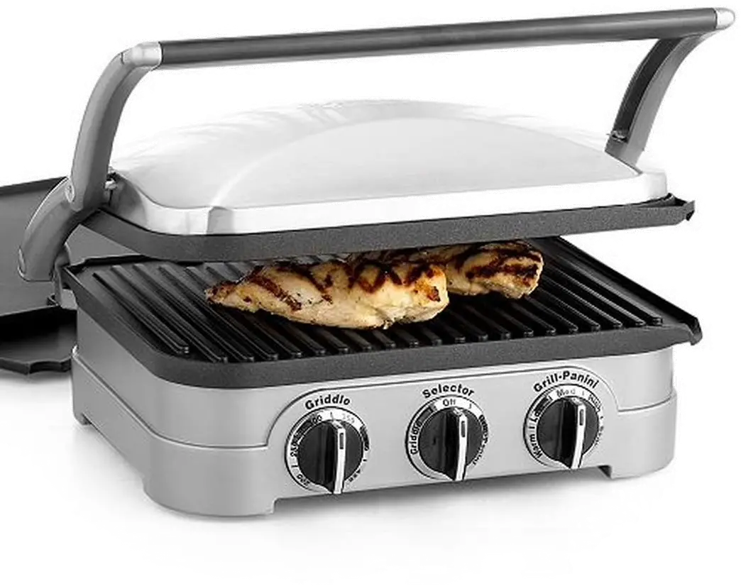 GRID-8NBJ2 Cuisinart Griddler 5 in 1 Grill - Brushed Stainless Steel-4