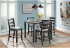 Clearance Contemporary Gray 5 Piece Counter Height Dining Set - Martin