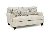 Casual Traditional Cotton Off-White Loveseat - Branson-2