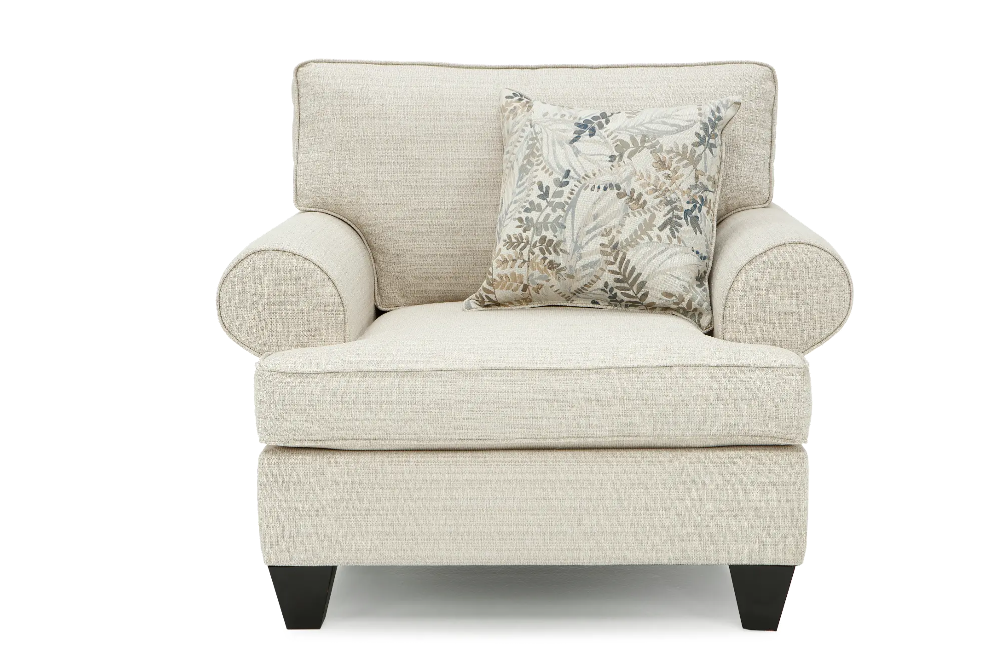 Casual Traditional Cotton Off-White Chair - Branson-1