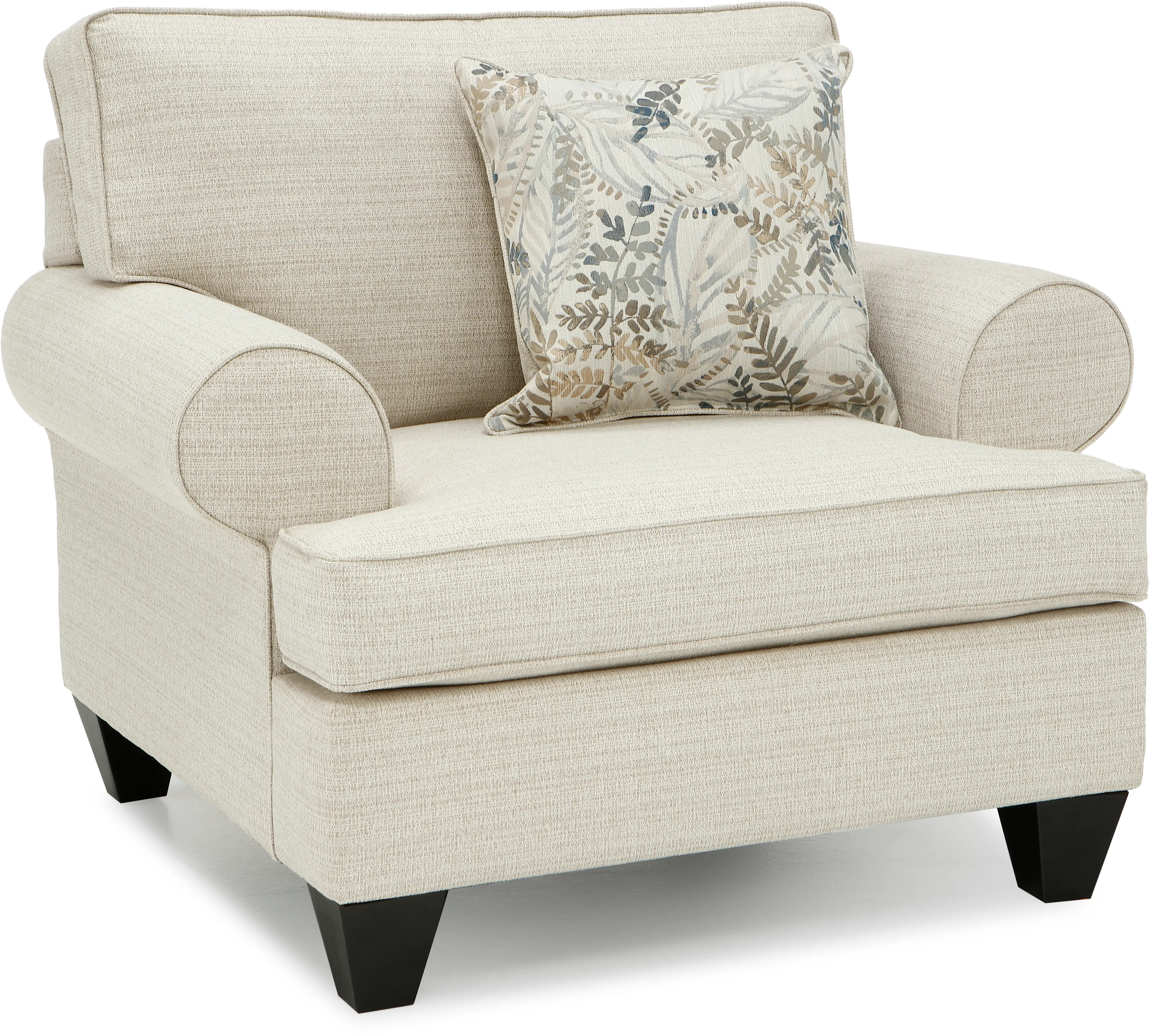 Casual Traditional Cotton Off-White Chair - Branson-2
