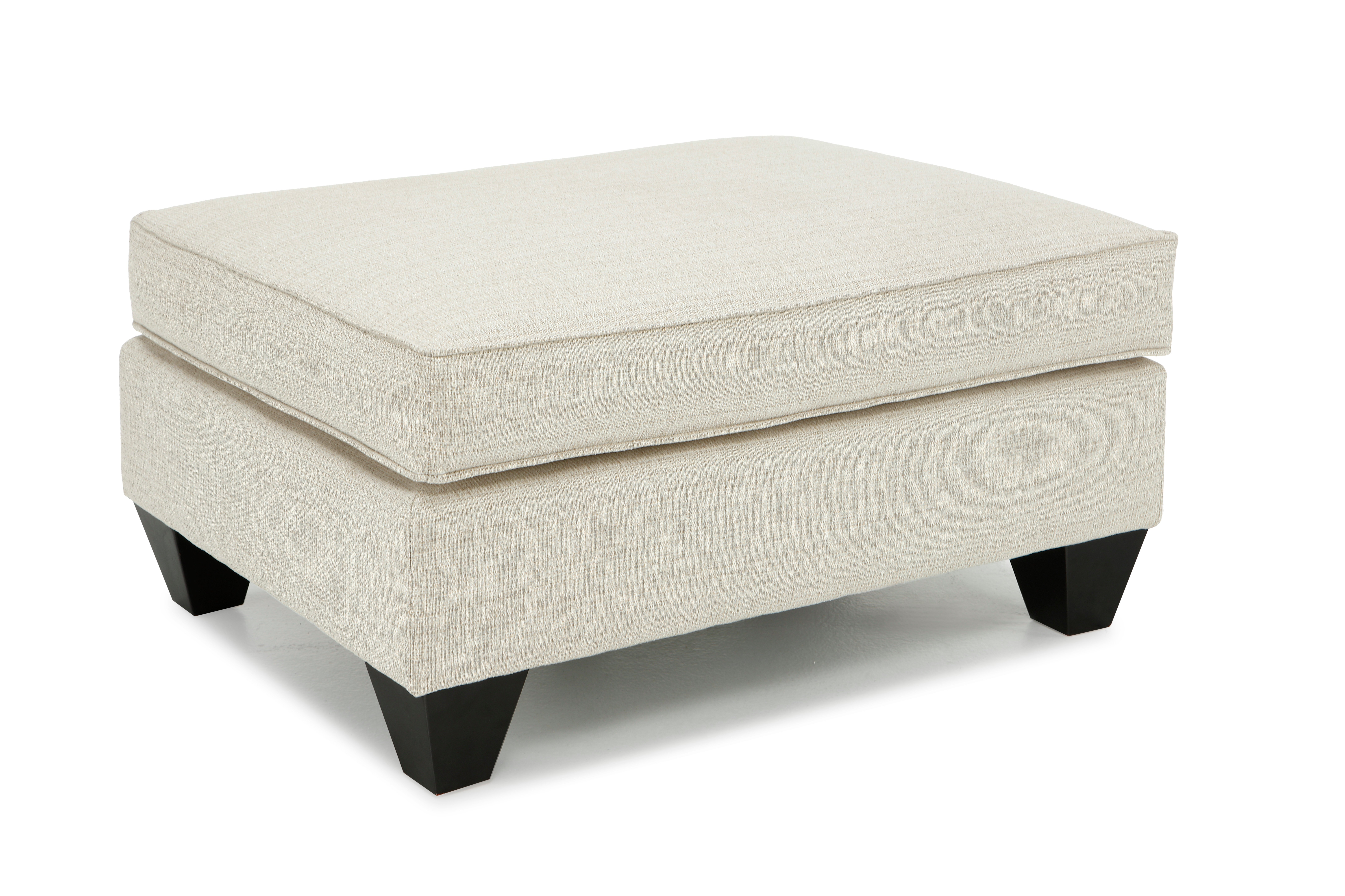 Casual Traditional Cotton Off-White Ottoman - Branson-2