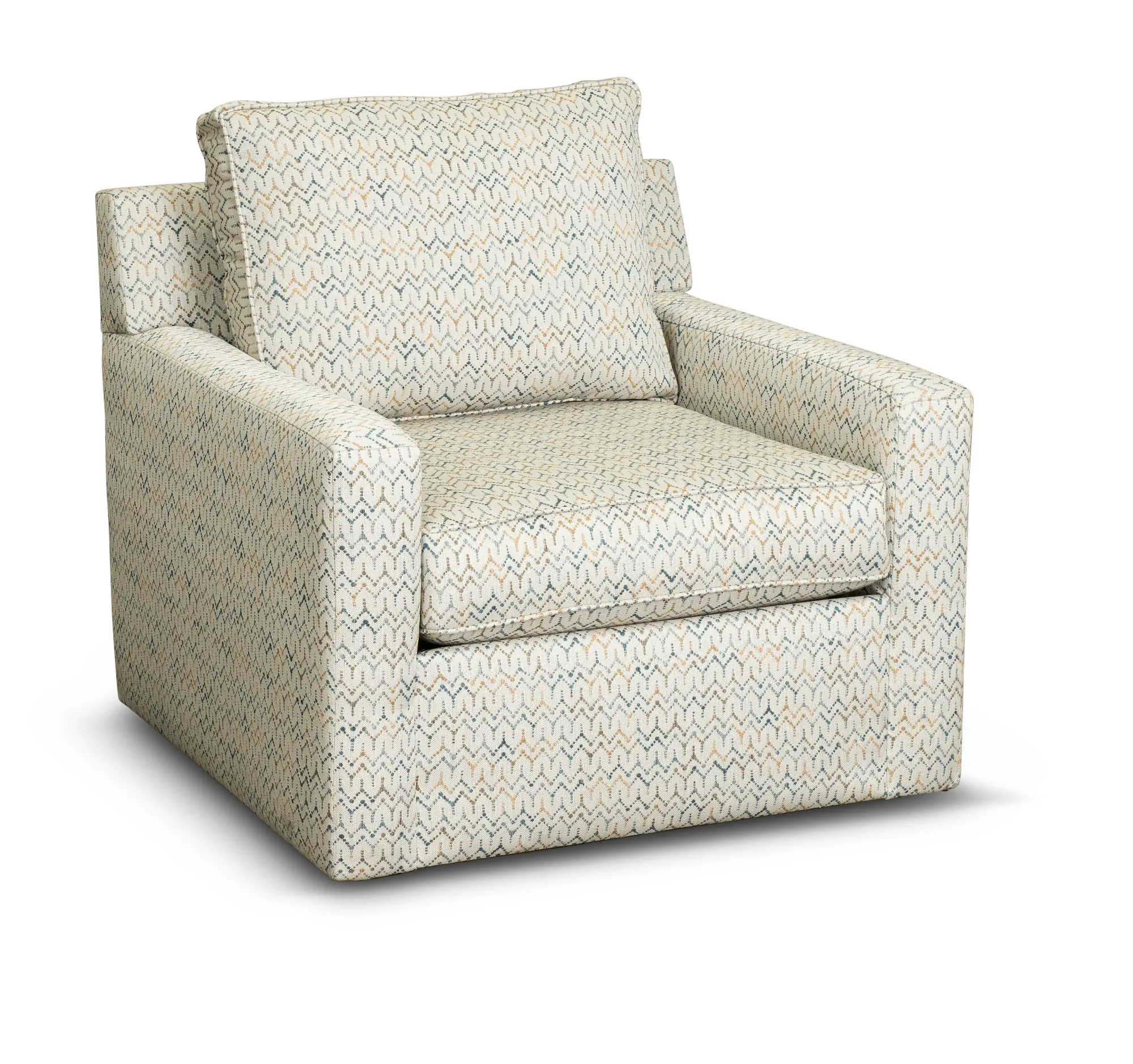 Casual Traditional Citron Pattern Swivel Chair - Branson-1