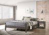 Contemporary Gray Full Size Platform Bed - Skyler