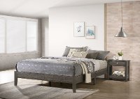 Contemporary Gray Twin Platform Bed - Skyler