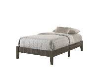 Contemporary Gray Twin Platform Bed - Skyler-2