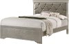 Contemporary Shimmery Gray Queen Bed - Amalia