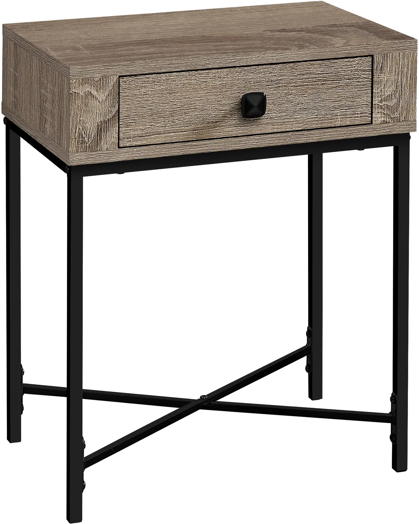 Taupe Metal Accent Table-2