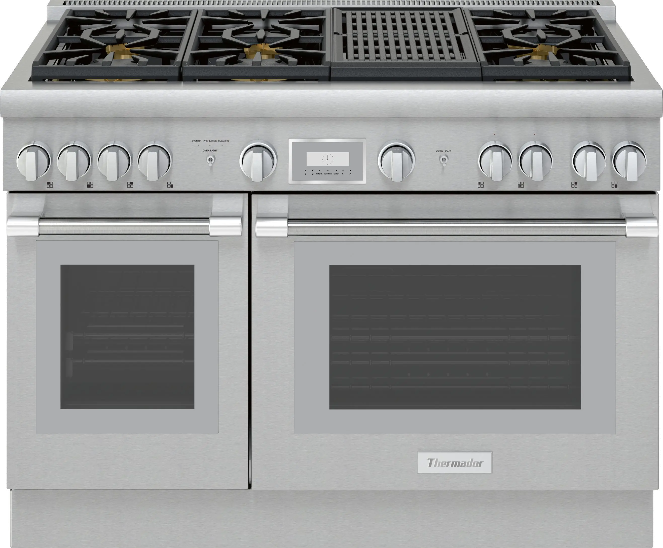 PRD486WLHU Thermador Dual Fuel Pro Harmony Double Oven Smart Range with 6 Burners - 48 Inch, Stainless Steel-1