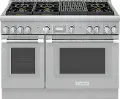 PRD486WLHU Thermador Dual Fuel Pro Harmony Double Oven Smart Range with 6 Burners - 48 Inch, Stainless Steel