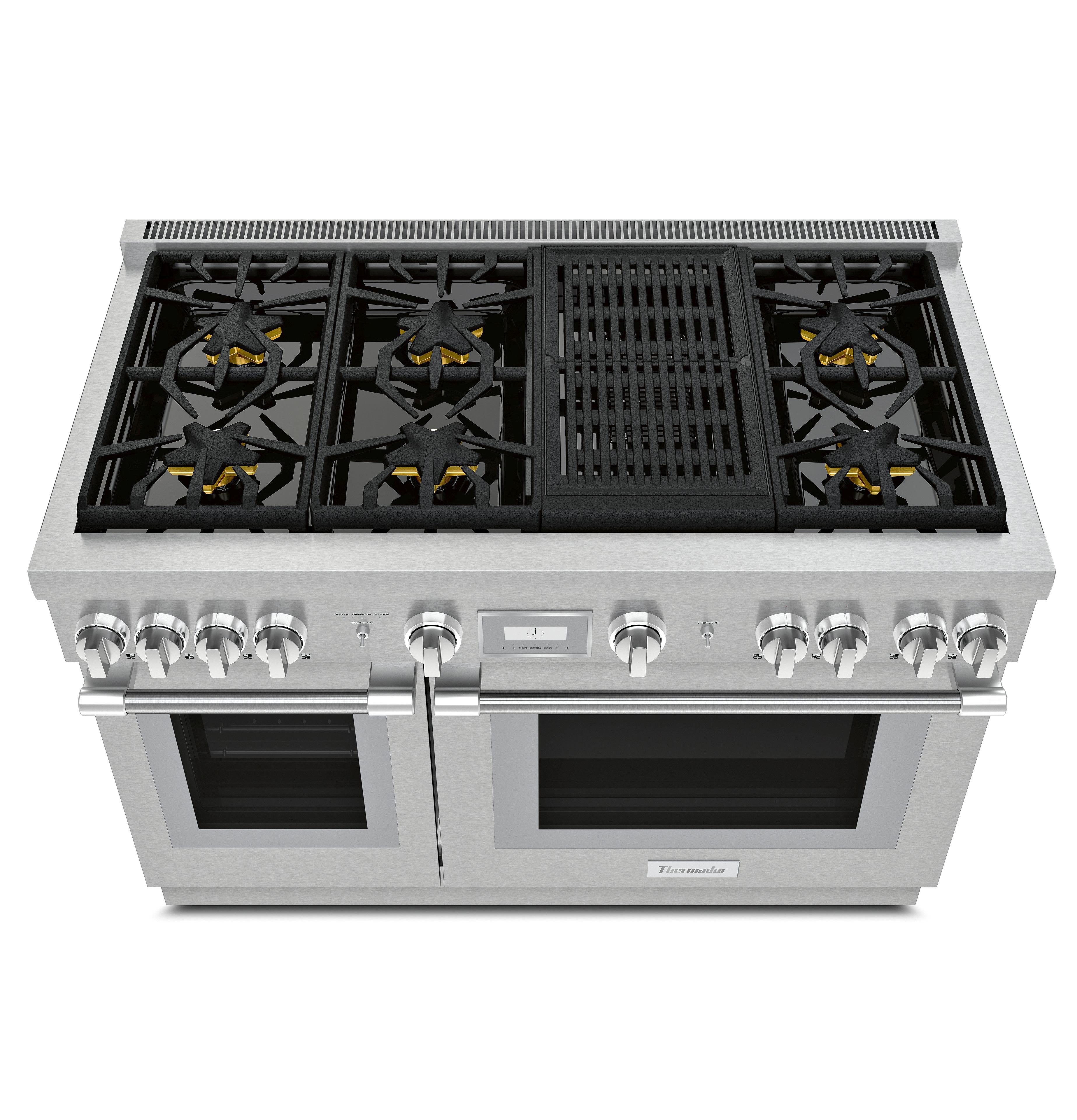 PRD486WLHU Thermador Dual Fuel Pro Harmony Double Oven Smart Range with 6 Burners - 48 Inch, Stainless Steel-2