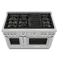 PRD486WLHU Thermador Dual Fuel Pro Harmony Double Oven Smart Range with 6 Burners - 48 Inch, Stainless Steel-2