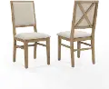 CF501317-RB Joanna Cream Upholstered Dining Chair, Set of 2