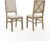 CF501317-RB Joanna Cream Upholstered Dining Chairs, Set of 2
