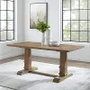 KF13061RB Joanna Rustic Brown Rectangle Dining Table