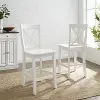 CF500424-WH X-Back White Counter Bar Stools, Set of 2