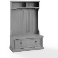 CF6006-GY Gray Distressed Hall Tree With Storage- Seaside-2