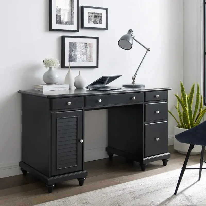 CF6507-BK Black Traditional Computer Desk - Palmetto-1