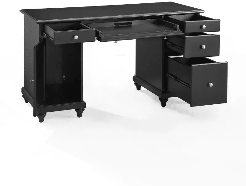 CF6507-BK Black Traditional Computer Desk - Palmetto-2