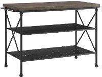 CF3024MB-BR Matte Black Kitchen Island- Madeleine-2