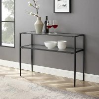 CF1330-MB Contemporary Black Sofa Table - Ashton