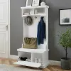 CF6030-WH Shoreline White Hall Tree With Storage