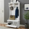 CF6030-WH White Hall Tree With Storage- Shoreline