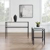 KF13080MB 3 Piece Matte Black Occasion Table Set - Ashton