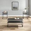 KF14007MB 3 Piece Matte Black Occasional Table Set - Braxton