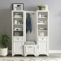 KF33009WH Tara 3 Piece White Entryway Set