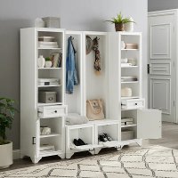 KF33010WH 4 Piece White Entryway Set- Tara
