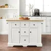 KF30025WH-NA Julia White Kitchen Island with Wood Top