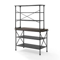 KF13031MB-BR Kitchen Island & Hutch- Madeleine-2