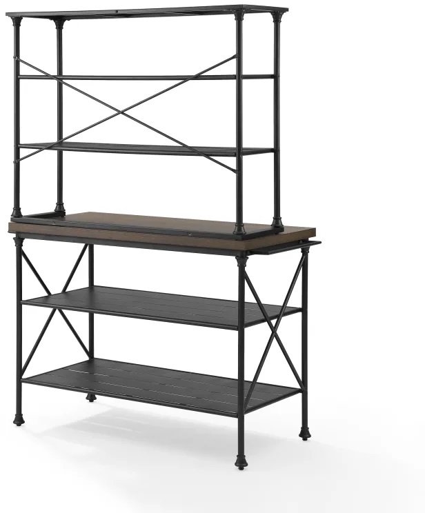 KF13031MB-BR Madeleine Kitchen Island & Hutch-2