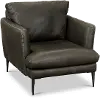 Alicia Gray Leather Chair