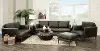 Alicia Gray Leather Ottoman