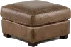 Tex Taupe Leather Ottoman