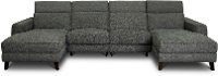 Charcoal Gray 4 Piece Power Sofa with Left and Right Chaise - Royals