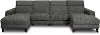 Clearance Charcoal Gray 4 Piece Power Sofa with Left and Right Chaise - Royals