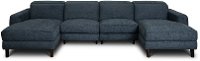 Navy Blue 4 Piece Power Sofa with Left and Right Chaise - Royals-2