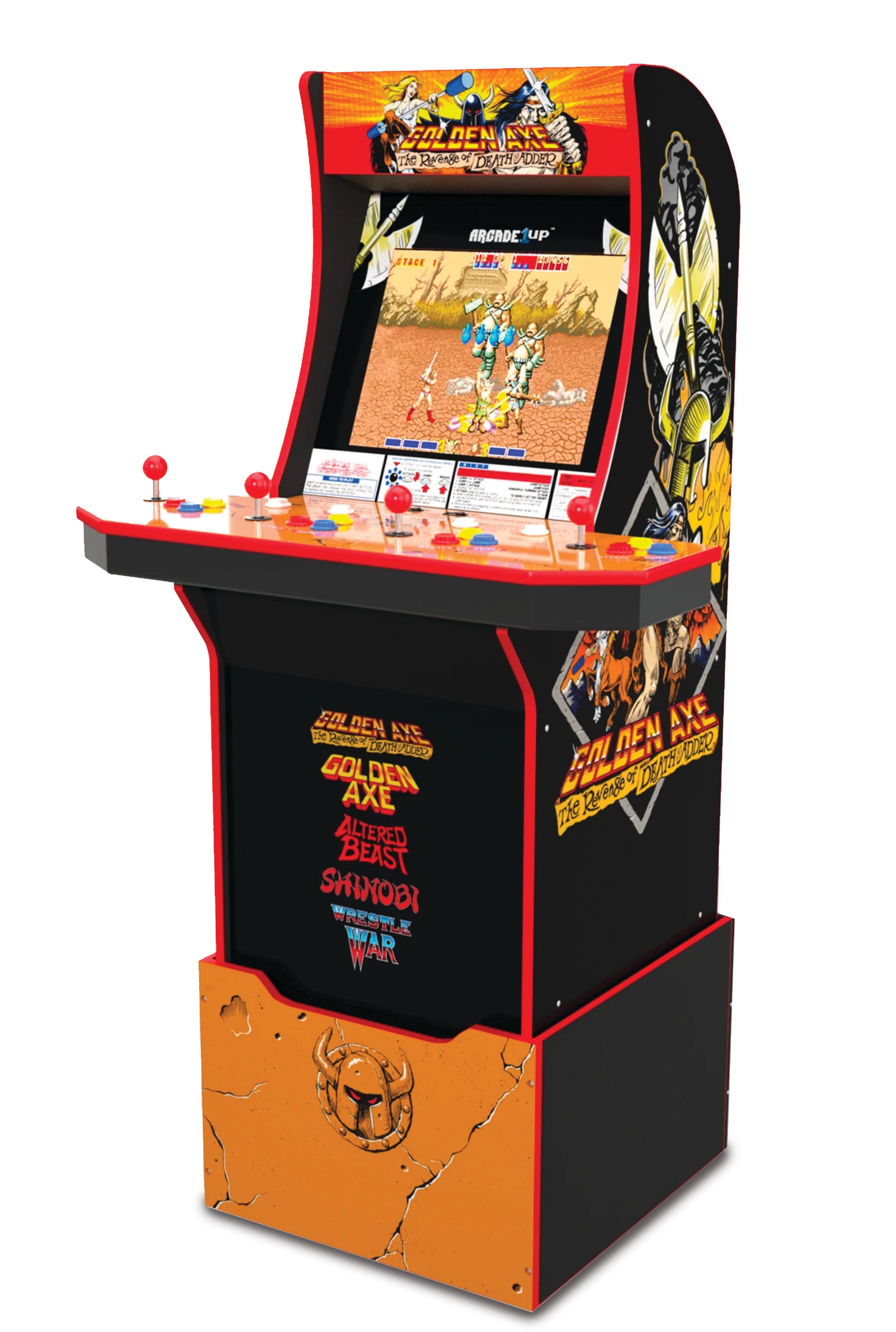 195570001356 Arcade1Up Golden Axe Arcade with Riser-1