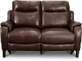 Monterey Brown Leather-Match Power Reclining Loveseat