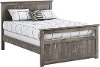 Rustic Driftwood Full Size Panel Bed - Fort