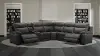 Kobe Dark Gray Leather-Match 6 Piece Power Reclining Sectional