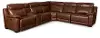 Kobe Brown Leather-Match 6 Piece Power Reclining Sectional