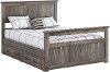 Rustic Driftwood Full Storage Bed with 2 Drawers - Fort