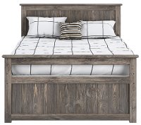 Rustic Driftwood Full Storage Bed with 4 Drawers - Fort-2