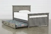 Fort Rustic Driftwood Full Panel Bed with Trundle