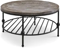 Emery II Round Antique Pine Coffee Table